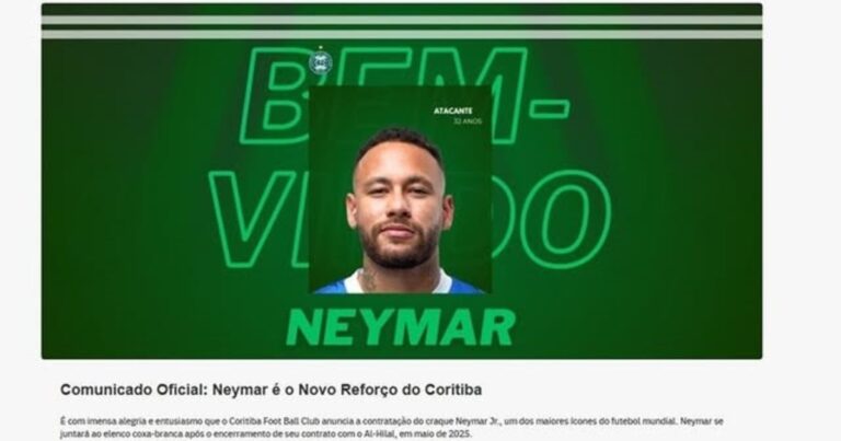 Insólito: Curitiba anunció la llegada de Neymar, pero aclararon que los hackearon