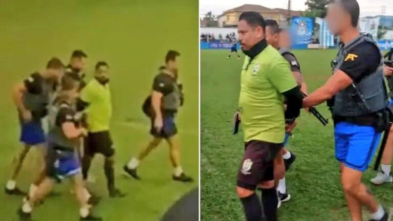 Detuvieron a un árbitro durante un partido de fútbol en Brasil por vínculos con el narcotráfico
